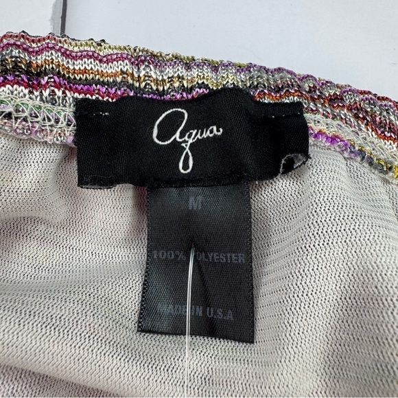 Aqua Strapless Multicolor Textured Knit Dress | Size M | Made in USA - Picture 9 of 10